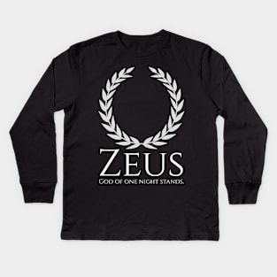 Zeus - God Of One Night Stands - Ancient Greek Mythology Kids Long Sleeve T-Shirt